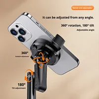Support de téléphone magnétique en silicone et métal de haute qualité avec clip auto-ouvrant pour bureau, compatible avec les modèles 4-7