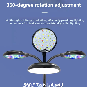 Lámpara LED Giratoria 360° para Acuario JSD, con Clip, Regulable, Luz <span class=keywords><strong>Cálida</strong></span>, Azul, Multicolor, USB, para Pecera, <span class=keywords><strong>de</strong></span> Plástico, Pequeña, <span class=keywords><strong>de</strong></span> Escritorio - Product Image 4