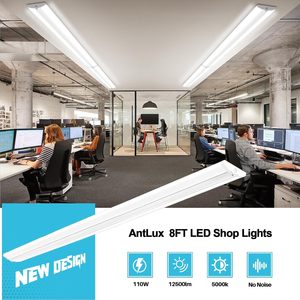 Luminaire LED ultra-plat pour garage et atelier, homologué ETL, 8 pieds, 110W, à montage en surface, avec éclairage enveloppant - Product Image 2