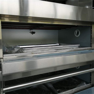 Horno de gas de dos pisos y cuatro placas con vidrio doble capa a prueba de explosiones y quemaduras, triple aislamiento, máquina automática para snacks - Product Image 6