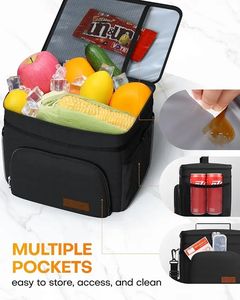 Lonchera Aislada para Hombres y Mujeres - Bolsa Térmica a Prueba de Fugas con 4 Bolsillos y Correa Ajustable, Ideal para el Trabajo - Product Image 3