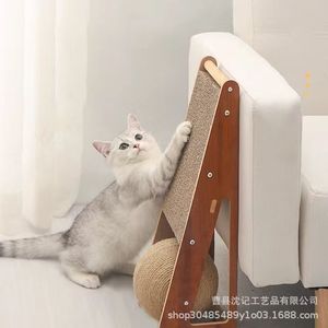 กระดานข่วนสำหรับแมวพร้อมลูกบอล ทนทาน ไม่หลุดลอก เหมาะสำหรับแมวในบ้าน - Product Image 2