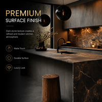Meubles de cuisine modernes, îlot avec plan de travail en pierre noire, design minimaliste pour maison de luxe
