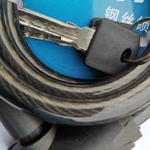 Candado para bicicleta de la República Checa, malla de alambre de 11*1200 mm con soporte y llave de computadora para bicicleta de montaña - Product Image 3