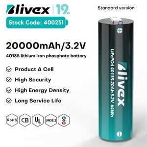 แบตเตอรี่ลิเธียมแบบชาร์จได้ Blivex 40135 C40 ความจุ 20Ah 3.2V สำหรับเก็บพลังงาน - Product Image 2