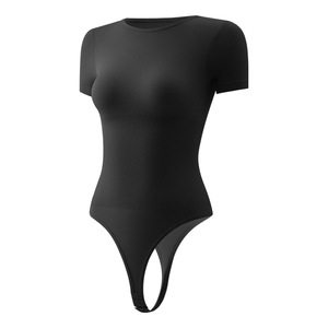 Body Modellante Senza Cuciture ad Alta Elasticità con Maniche Corte, Effetto Snellente, <span class=keywords><strong>Perizoma</strong></span>, Abito Modellante Valorizzante la Figura - Product Image 6