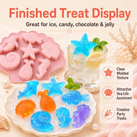 Moule en silicone YMS à 7 cavités, motif animaux marins mignons, pour chocolat, décoration de gâteaux, biscuits, résine, savon, bonbons