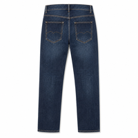 Jean stretch coupe athlétique pour homme, pantalon en denim de coton fuselé, poids moyen, décontracté, usage quotidien, délavage foncé