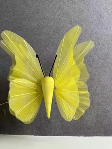 तितली शादी की सजावट फूल कार्यक्रम योजना सजावट कृत्रिम तितलियाँ खोलें और बंद करें