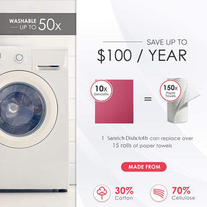 Paño de cocina absorbente Paño de mano Paños de limpieza reutilizables ecológicos - Product Image 4