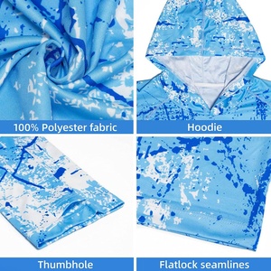 เสื้อตกปลาแขนยาวป้องกันรังสียูวีแบบกำหนดเอง โพลีเอสเตอร์ พิมพ์ลายแบบซับลิเมชั่น เสื้อผ้าตกปลาสำหรับผู้ชาย - Product Image 3