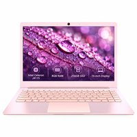 Laptop Pelajar 14 Inch Intel Celeron J4115 8GB RAM 256GB SSD FHD IPS Rose Gold untuk Pembelajaran Online Penggunaan di Rumah Grosir