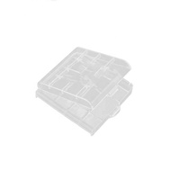 Boîte de rangement en plastique PP pour piles Cunvae AAA AA 4 emplacements pour LR03 LR6 R03 R6 R03P R6P UM-4 UM-3
