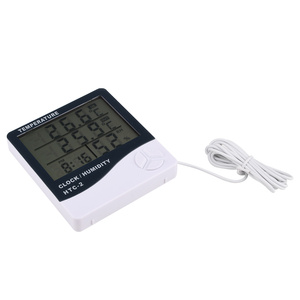 LCD Electronic Digital <strong>Temperature</strong> <strong>Humidity</strong> Meter Thermometer Hygrometer Indoor Outdoor Weather Station Clock - Product Image 5