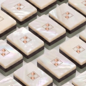 Nouvel ensemble de jeu de Mahjong portable 2026, design moderne, tuiles vertes, dos blanc, style campagnard, pour 4 joueurs - Product Image 2