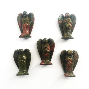 批发1-4英寸天使雕刻紫水晶、Unakite、青金石、Tgier眼睛、红玉石、石英水晶用于愈合 - Product Image 2