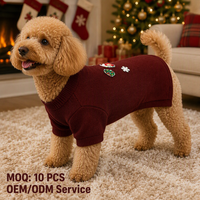 Vêtements pour animaux de compagnie de style Noël en gros, pull en tricot acrylique doux pour chien, pour la chaleur hivernale, design festif, OEM/ODM