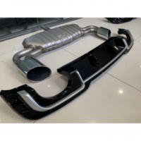 Diffuseur de pare-chocs arrière de haute qualité style RS3 avec embouts d'échappement quadruples pour Audi A3 S3 8V.5 Facelift 2017 2018 2019 2020