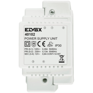 Elvox 40102 Power Supply Unit 12V 0.8A IP30 For <b>Intercom</b> <b>Systems</b> - Product Image 1