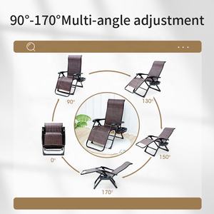 Sedia reclinabile da campeggio pieghevole in tessuto traspirante di lusso per rilassarsi e dormire - Product Image 6