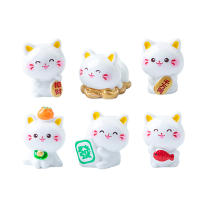 Ornamenti da Scrivania, Animali in Miniatura, Bambole Cinesi, Gatto Portafortuna in Resina, Fata Dorata Dipinta a Mano, Mini <span class=keywords><strong>Giardino</strong></span> <span class=keywords><strong>Feng</strong></span> <span class=keywords><strong>Shui</strong></span> 3D - Product Image 1