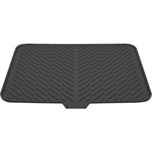 Tapis de séchage de vaisselle carré en silicone ultra absorbant et écologique avec rebord de drainage intégré – Tapis et sous-plats hygiéniques pour comptoir de cuisine - Product Image 1