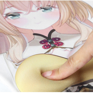 Chine usine fabricant Ergonomique personnalisé imprimé 3d Silicone Gel fidèle à la vie Repose-poignet anime <span class=keywords><strong>manga</strong></span> filles photo tapis de souris - Product Image 2