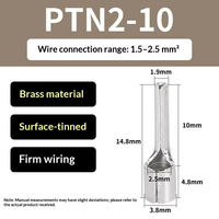 Borne de connexion en laiton étamé PTNB avec largeur de sertissage de 3,8 mm, connecteur métallique pour assemblage électrique