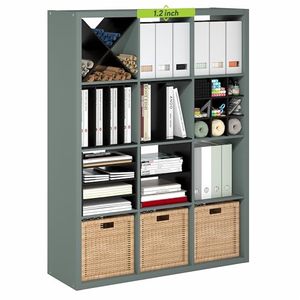 Étagère ouverte verte multifonctionnelle durable à bords lisses, fabriquée sur mesure, pour le <span class=keywords><strong>bureau</strong></span>, la maison, le rangement de fichiers, la décoration - Product Image 2