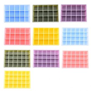Moule à glaçons DIY en silicone, résistant au congélateur, avec couvercle, pour la maison, plateau à glaçons carré, ensemble de fabrication et de stockage de glaçons - Product Image 5
