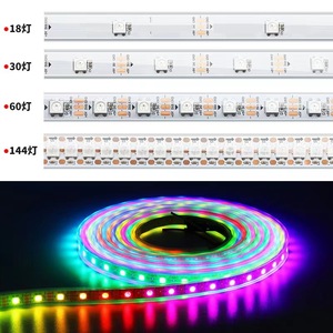 Bande LED RGB 5050 à PCB étroit de 6 mm, WS2811 SM16703, lumière à effet d'eau courante pleine couleur, 12 V, 60 LED/m, bande LED fine - Product Image 2
