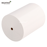 Flexographie, papier autocollant semi-brillant de haute qualité, rouleau d'autocollants en papier blanc