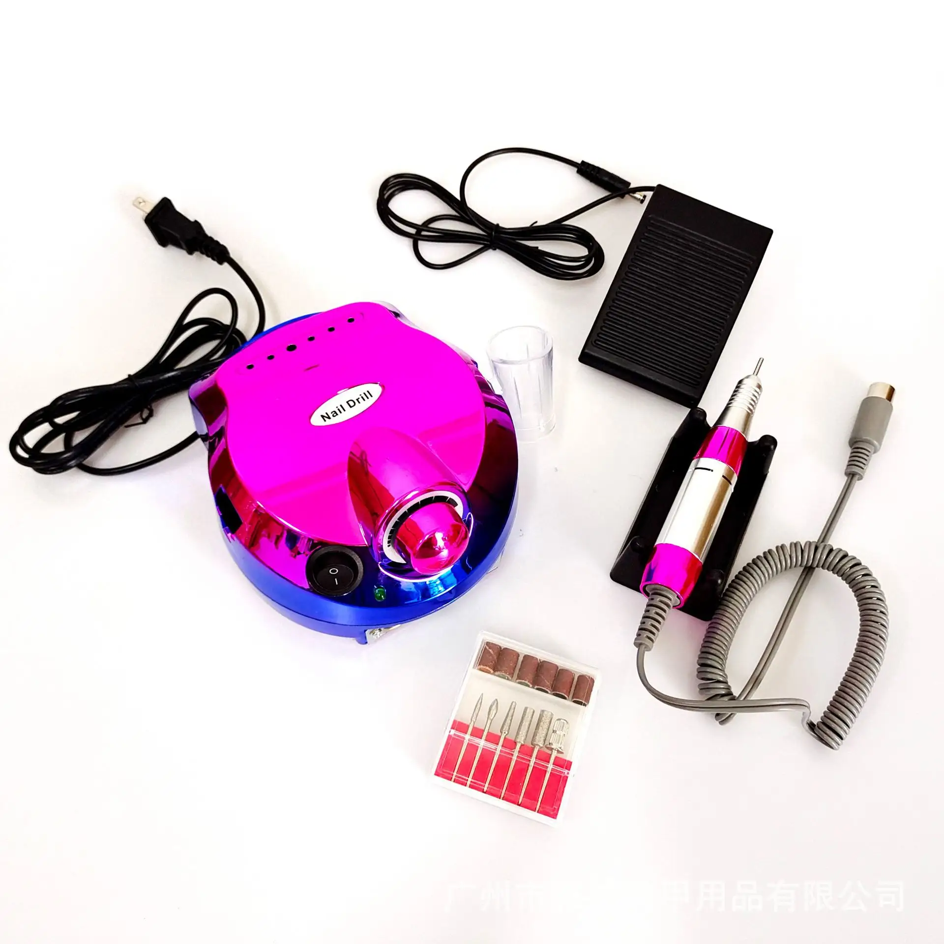 OEM ODM-pulidora eléctrica para uñas, máquina de pulido de DM-202, gradiente de color rosa, 35000RPM