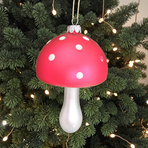 Ready-made High Quality Festival Mushroom Shape <strong>Glass</strong> Handmade Christmas <strong>Tree</strong> Hanging Ornaments - Product Image 5