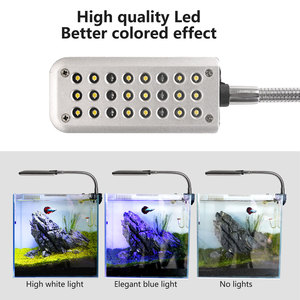 GAKO JL-24 Mini Luce LED a Clip per Acquario IP44 12V/0.5A 3.5W in Plastica con 24 LED Blu e Bianchi per Vasche di Pesci - Product Image 2