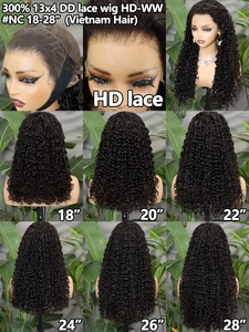 Peluca de Cabello Humano con Frente de Encaje 13x4, Densidad 300%, Encaje HD, Ondas Profundas, de 18 a 28 Pulgadas, para Mujer - Product Image 3