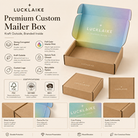 Boîtes d'expédition personnalisées en papier kraft avec impression arc-en-ciel, emballages de luxe pour crèmes corporelles, pots, cadeaux, abonnements
