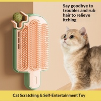 Nouveau grattoir pour chat en forme de crème glacée avec boule de catnip et baguette de chatouillage, jouet auto-toyant pour chat montable sur mur et pied de table, vente en gros