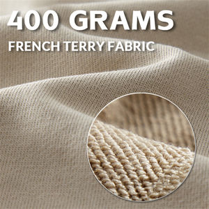 เสื้อฮู้ดสวมหัวผ้าฝ้าย100% สำหรับผู้ชายเสื้อมีฮู้ดผ้าฟลีซเทอร์รี่พิมพ์ลายนูนดีไซน์แบบเรียบสำหรับฤดูหนาว - Product Image 6