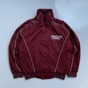 Blouson Bomber Oversize Col Montant Zippé Brodé Imprimé pour Homme – Veste de Travail Technique Imperméable pour Homme - Product Image 1