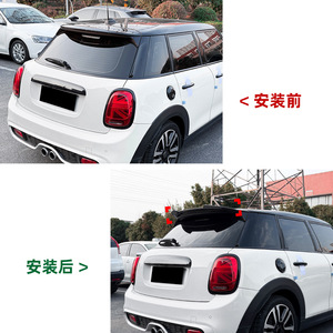 Mini Cooper S Rear Spoiler Piano Black Carbon Fiber Texture F55 F56 2014-24 Trunk Wing ABS Material - Product Image 4