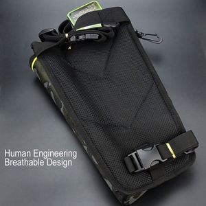 Bolsa de caña de pescar con mosca de fábrica BSCI con caja de almacenamiento de aparejos, funda de nailon multifunción, riñonera, bolsas de pierna, Camuflaje - Product Image 4