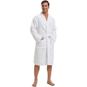 Amazon Essentials - Bata de Baño Ligera de Algodón con Textura Waffle para Hombre, Tallas Grandes y Altas, Manga Larga, Ropa de Dormir - Product Image 1