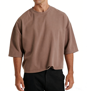 Chemises amples en coton surdimensionnées personnalisées OEM, manches courtes, t-shirt en coton de haute qualité, t-shirt streetwear - Product Image 1