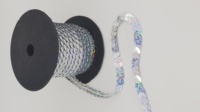 Vente en gros d'usine - Ruban de paillettes PVC 6 mm - Paillettes holographiques laser argentées et dorées - Rouleaux de paillettes pour chaussures, vêtements, sacs