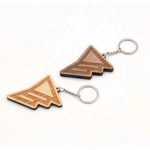 Vente directe d'usine, porte-clés en bois personnalisé avec logo imprimé - Product Image 5