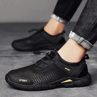 Chaussures d'été à semelle souple et respirante, design perforé en maille, logo personnalisé, baskets décontractées en tricot