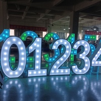 Kexian Factory Direct, fournitures de fête d'anniversaire, lumières de marquise, chiffres, lettres géantes lumineuses à LED de 4 pieds