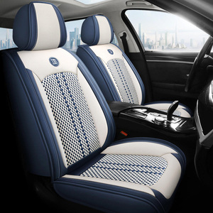 Soleway PU Leather & Ice Silk Car Seat Covers - Ventilated Full Set