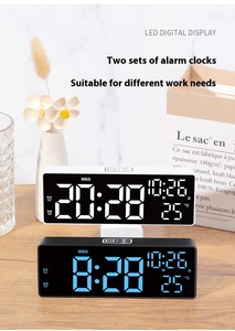 16&quot; LED Wall <strong>Clock</strong> Two Sets of Ringing Temperature Date Week Time - Product Image 3